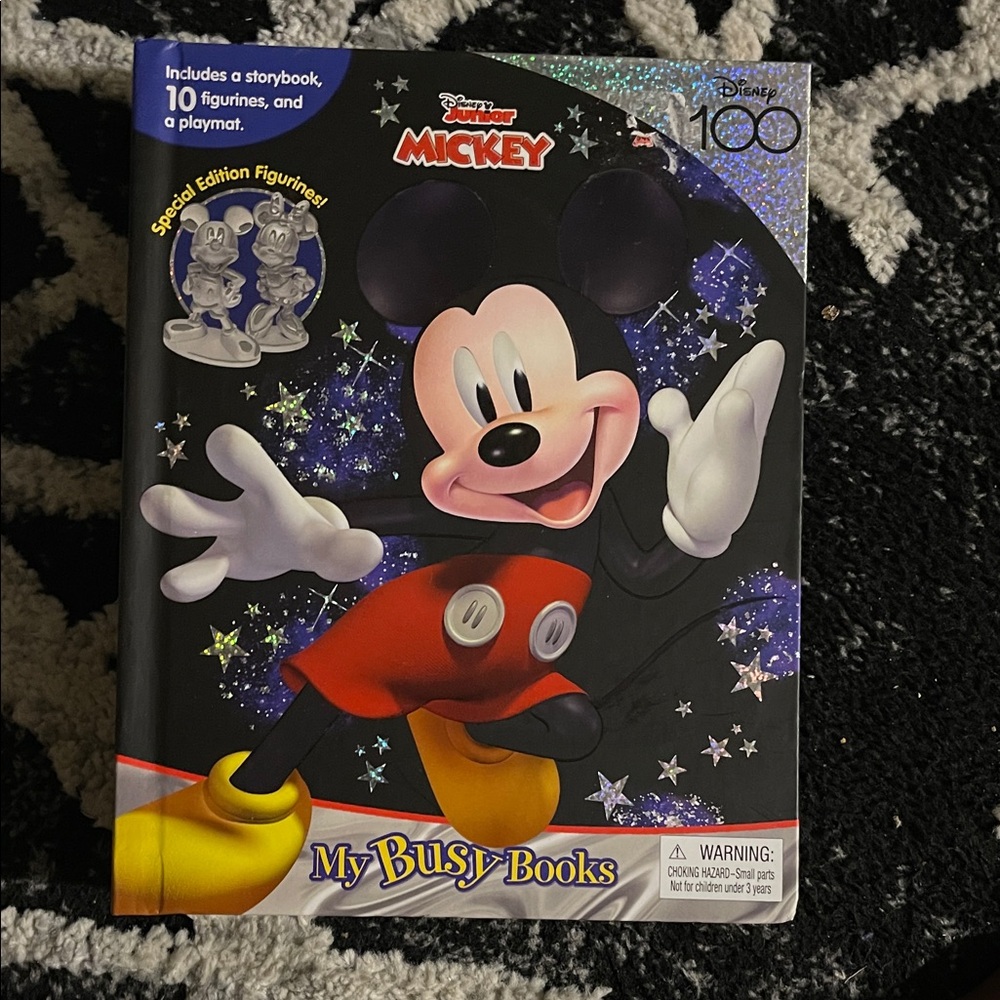 Disney Mickey Hardcover Book in Black, Red, Yellow, White